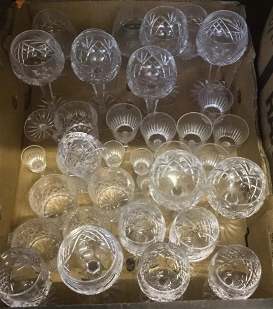 Qty crystal glasses